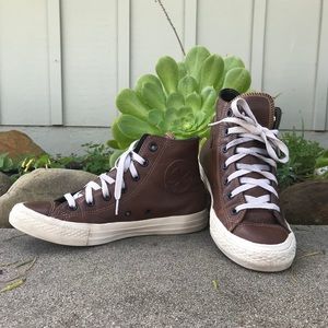 Unisex Leather Converse Hi Tops